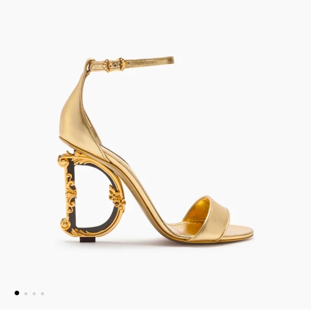 NEW Dolce & Gabbana Keira Baroque Heels (38.5)